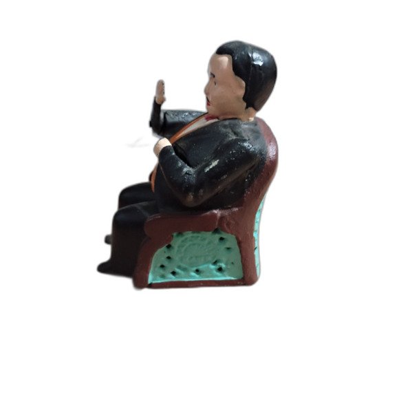 Tammany Cast Iron Mechanical Banker in Chair Coin Bank - Picture 4 of 7